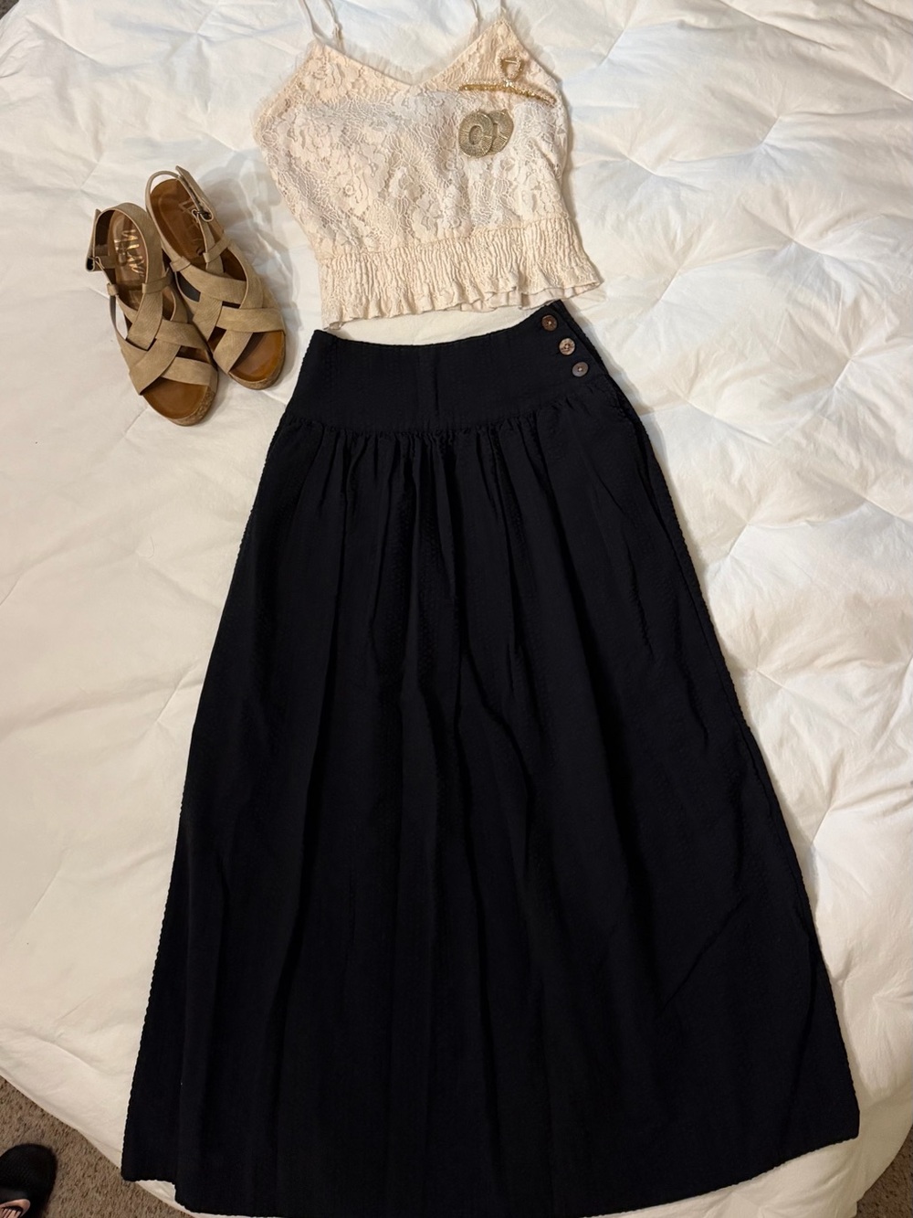 Gorgeous Full Length Free People Black Skirt